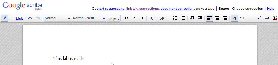 Google Scribe Example